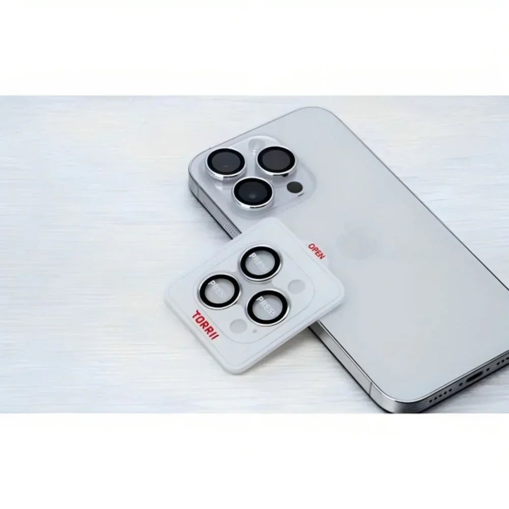 Torrii Bodyglass Camera Lens Protector (Individual Aluminium Ring) For iPhone 15 Pro / 15 Pro Max – Silver - Tashqila Torrii Bodyglass Camera Lens Protector (Individual Aluminium Ring) For iPhone 15 Pro / 15 Pro Max – Silver - Tashqila